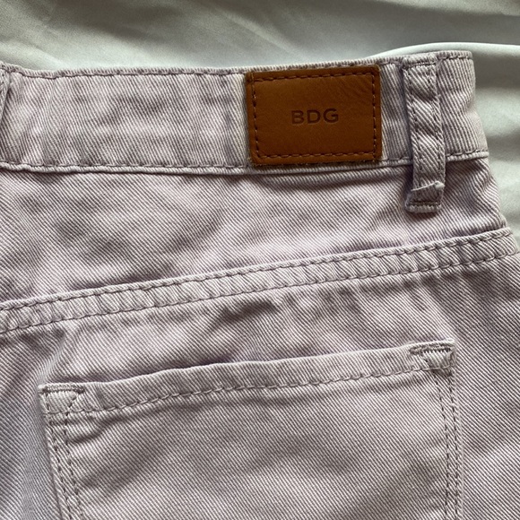BDG Urban Outfitters Jean High Rise Dree Cheeky Shorts Violet Purple Size 27 - Picture 3 of 5
